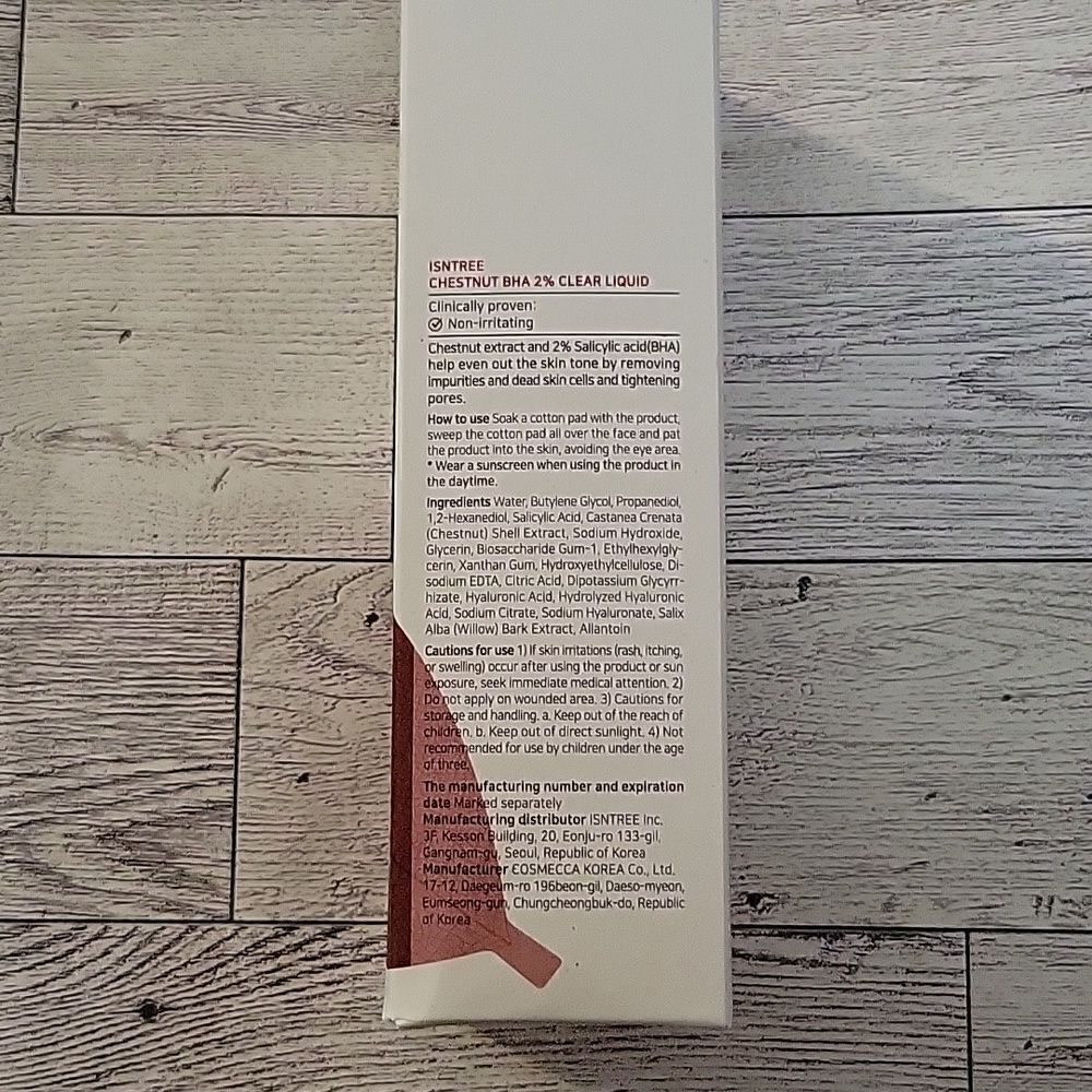 Isntree Chestnut BHA 2% Clear Liquid - Picture 2 of 6